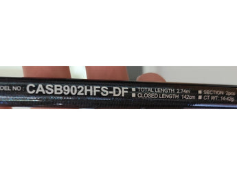Rótulo del blank de la DAIWA Caldia Seabass CASB902HFS-DF: 2,74 m, 142 cm plegada, 2 tramos, 14-42 g