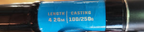 Rotulación del blank de la caña Tubertini Anchoa: LENGTH 4.20M, CASTING 100/250G