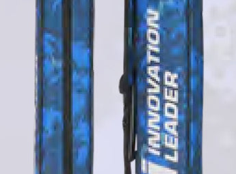 Funda rígida YUKI EXY Surf PRRIG-CS en camuflaje azul con bandas rojas, vista por las dos caras