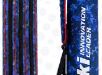 Funda rígida YUKI EXY Surf Triple PRRIG-CT en camuflaje azul con bandas rojas, vista por las dos caras