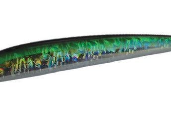 Señuelo de curricán DTD Sardina Calamari 130 mm en color G Green, acabado sardina hologram