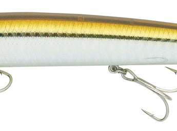 Daiwa Tournament Shiner SL-F 170 color Laser Shad, lomo dorado con escama holográfica