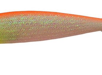 Jibionera de curricán DTD Diamond Glavoc 110 mm en color O Orange, cuerpo recubierto de tela flash