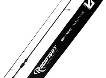 Caña YKR Rockfight 742 ML Tubular completa junto a su funda rotulada ROCKFIGHT ROFI-742ML