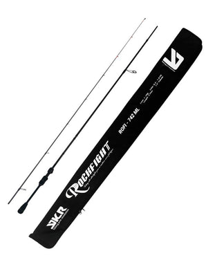 Caña YKR Rockfight 742 ML Tubular completa junto a su funda rotulada ROCKFIGHT ROFI-742ML