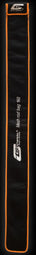 CINNETIC Mesh Rod Bag 160, funda negra con ribete naranja para caña de surfcasting
