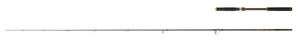 Caña DAIWA Legalis Seabass 732 XHFS de 2,21 m en configuración 1+1, blank oscuro con detalles dorados y empuñadura de EVA