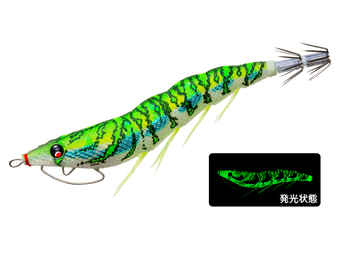 DUEL EZ-Q Cast Kuwase 3.5, jibionera egi, color 3 LMDM 夜光グリーングリーン (luminiscente verde/verde)