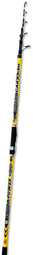 Caña de surfcasting Fishing Ferrari Ultracast Extra Power WWG de 4,20 m y cuatro tramos, acabado amarillo