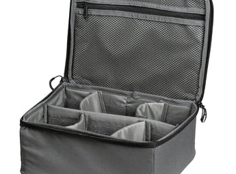 SHIMANO Reel Case LUGC Grande abierto, con separadores de velcro y bolsillo de rejilla en la tapa