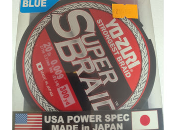 YO-ZURI Super Braid Azul – caja de 300 yd (275 m), 20 lb
