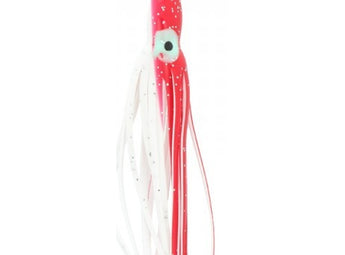 YO-ZURI Octopus Skirt 3.0 90mm color W-11 (R95-009A) - faldon de pulpo rojo con vientre blanco