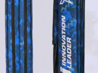 Funda rígida YUKI EXY Surf Double PRRIG-CD en camuflaje azul con bandas rojas, vista por las dos caras