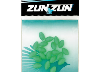 ZUN ZUN Perla de Silicona Ovalada Luminosa 6 × 10 mm, color Green Luminous, blíster de 20 unidades